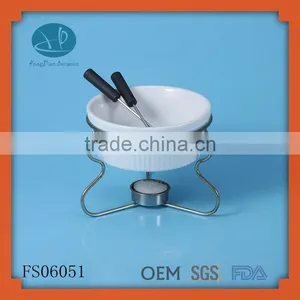 Mini Ceramic Chocolate Fondue Set thumbnail-1