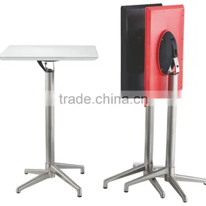 High Quality Fashion Modern Outdoor Folded ABS Top Brushed Aluminum Cocktail Table Bar Table LQ- BT306 thumbnail-1