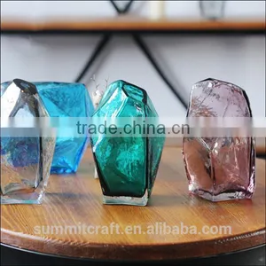 Different Types Irregular Shaped Blown Clear Glass Flower Vase thumbnail-2