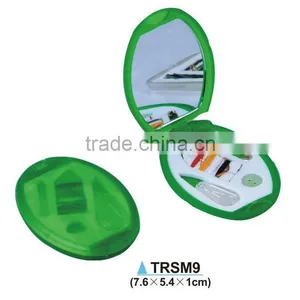 Plastic Different Colors Travel Sewing Kit Box With Pocket Mirror thumbnail-1
