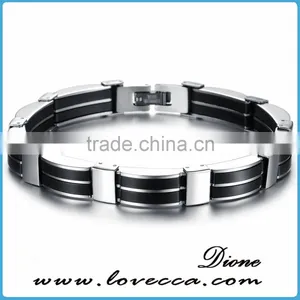 Wholesale Stainless Steel Charm pu Leather Bracelet Man thumbnail-4