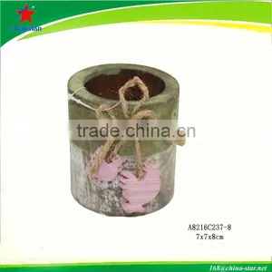 Wooden Pillar Candle Holder for Easter Decor thumbnail-1
