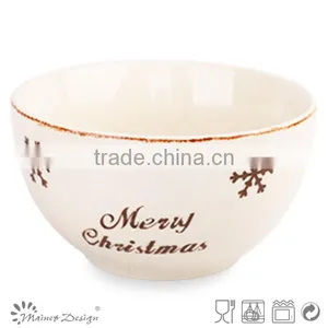 Love and Snowflake Christmas Decorations Decorative Ceramic Bowls thumbnail-3