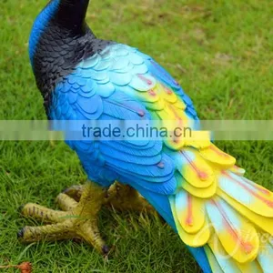 Beautiful Life Size Resin Peacock Statue for Sale thumbnail-2