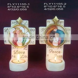Ceramic Manger Candle Holder 11155 thumbnail-1