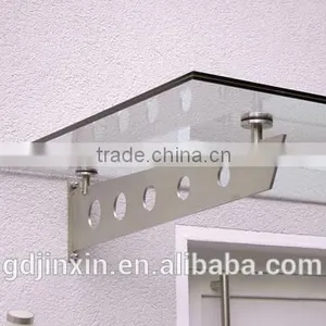 Mordern Samplism Style Glass Canopy Stainless Steel Glass Canopy Fittings thumbnail-2