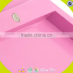 Wholesale Role Play Wooden Jewelry Box Toy Beautiful Pink Wooden Jewelry Box Toy Hot Kids Wooden Jewelry Box Toy W10D105 thumbnail-4