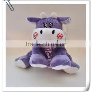 China Supplier Animal Head Cushion/plush Cow Toy Cushion/purple Cushion thumbnail-4