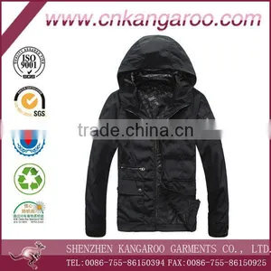 Outdoor Black Hooded Rain Jacket thumbnail-1