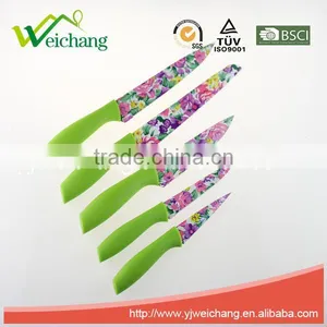 WCK609 5 Pcs Set Kitchen Knives Artwork Painting Blade PP Handle , Hot Sale thumbnail-1