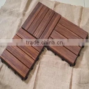 CE Certificated China Made Strand Woven Bamboo Decking Tile Unit Outdoor Decking Dark Carbonized Color -KE-OS0824 thumbnail-2