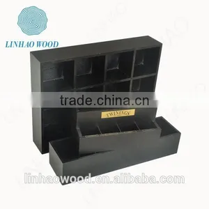 Modern Disign Painted Wooden Compartments Tea Packaging Box thumbnail-1
