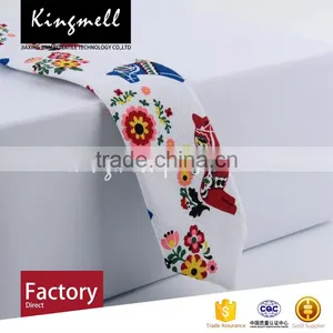 Custom New Fashion Digital Printed Cotton Linen School Tie thumbnail-3