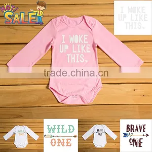 2016 Hoe Sale !!baby Onesie Long Sleeve / Baby Onesie Custom Printing / Plain Baby Onesie thumbnail-4