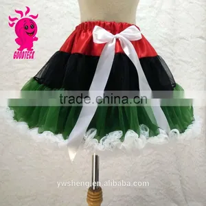 Sequin Hot Stitching Color High Quality Baby Girls Soft Fabrics Chiffon Tutu Pettiskirt thumbnail-4