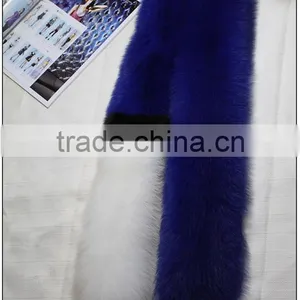 European Big Movie Star Natural Fox Fur Muffler Scarf Multi-color Trendy Amazing Real Fox Fur Scaves Wholesale thumbnail-5