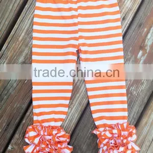 Wholesale Clothing In China,Baby Girls Knitted Cotton Striped Ruffle Pants,Toddlers 95% Cotton 5% Spandex Icing Legging thumbnail-3
