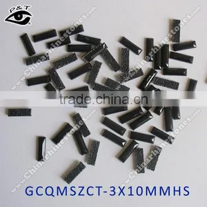 3x10mm Rectangle Strip Rhinestone Hot Fix Epoxy Rhinestone Black Color thumbnail-1