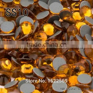 2058HF SS10 Glue Base Topaz Crystal HotFix Iron On Rhinestone Transfer Designs thumbnail-1