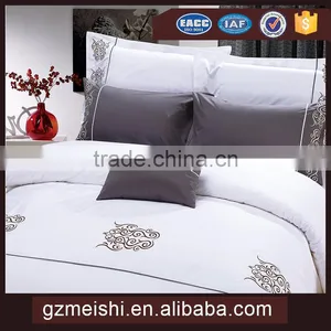 Embroider Hotel Bedding Set Satin, Bedsheets Bedding Set in Guangzhou thumbnail-1