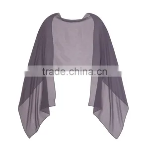 FASHION/HANDMADE SHAWL - SILK CHIFFON-SOLID thumbnail-1