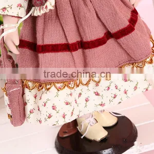 Vintage Ceramic Porcelain Doll With Metal Stand thumbnail-6