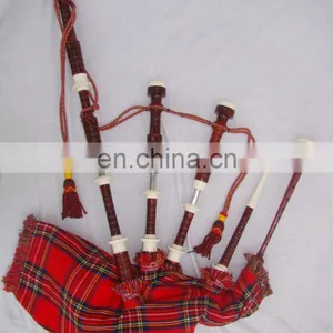 Scottish Highland Rosewood Bagpipe Half Silver Mount thumbnail-1