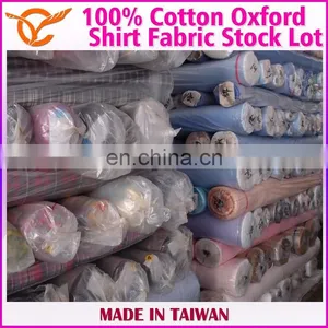 Taiwan Pure Cotton Plaid Oxford Fabric Stock Lot thumbnail-5