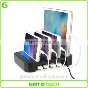 2017 Portable 4 Port Multi Usb Charge Box Tablet Cell Mobile Phone Charging Station thumbnail-1