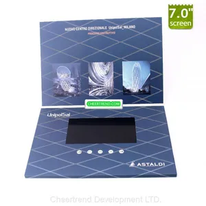 A4 7 Inch Hardcover Video Brochure,video Book and Video Card for Invitation,advertising or Promotion thumbnail-1