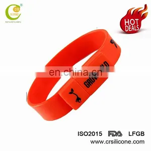 High Quality Silicone Bracelet Memory Stick Wristband Usb Flash Drive Rubber Thumb Drive With Customed Logo Design thumbnail-6