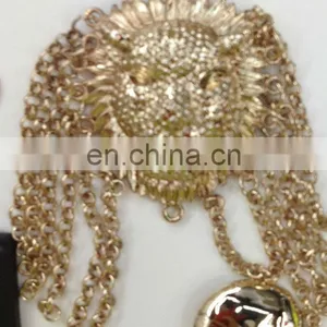 Hot Sell Lion Gold Metal Garment Accessories Belt Buckle Sew on or Pin on or Nail on Clothing Bags or Shoes thumbnail-1