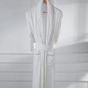 Eliya Luxury Black Thick Cotton Bath Towel Robe Hotel Bathrobe for Men thumbnail-1