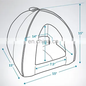 2020 Stylish Fancy Anti-mud Soft Comfy Calming 2 in 1 Cat Tent For Cat thumbnail-7