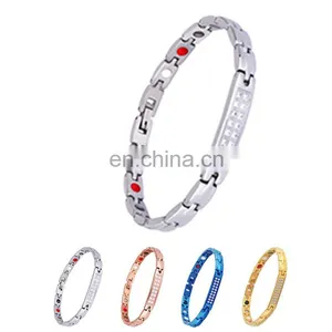 Beautiful Studded Crystals 4 in 1 Bio Magnetic Health Bracelet Benefits thumbnail-6