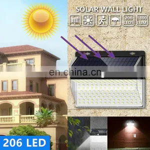 206 LEDsuper Bright Outdoor IP65waterproof Sensor Solar Light for Garden thumbnail-5