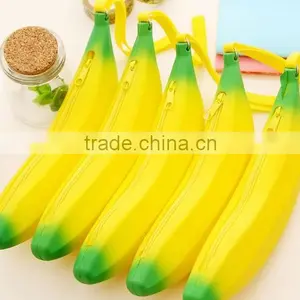 2016 Hot Selling Cartoon Cute Silicone Banana Bag Coin Purse Silicone Jewelry Pouch thumbnail-3