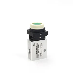 Pneumatic Control Valve Stainless Steel JM322PPL G1/4 Thread Raised Head Mechanical Pneumatic Valve thumbnail-1