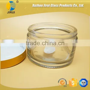 200ml Clear Glass Cream Jar With Golden Lid thumbnail-5