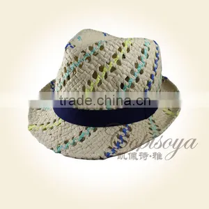 2015 Spring Paper Straw Hat Fashion Handmade Hat Unisex Top Hat thumbnail-1