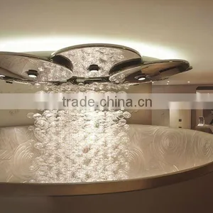 Blown Glass Ball Pendant Lamp Hotel Looby thumbnail-1