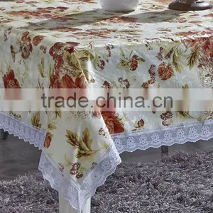 Elegant Lace Made in China Restaurant Polyester Tablecloth thumbnail-3