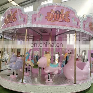 Outdoor and Indoor Carousel Horse Children Fun Games Merry Go Round for Sale thumbnail-3