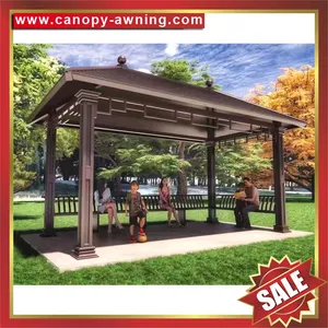 Garden Outdoor Sunshade Rain Aluminum Gazebo Pavilion Shelter Canopy Awning Shed China thumbnail-1