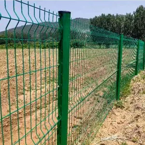 Custom Peach Pillar Triangle Bending Guardrail Factory Protective Net River Guardrail Park Enclosure Fence Net thumbnail-2