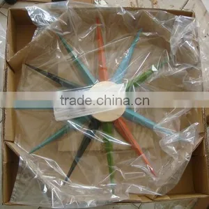 Multi Coloured Starburst Clock Aluminum Quartz Holder Wall Clock thumbnail-4