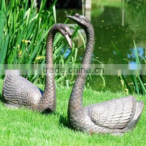 Bronze Life Goose Sculpture for Gadern Decoration thumbnail-2