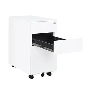 Modern 3-Drawer Mobile Pedestal Cabinet Metal Storage for Home Office School & Hospital Use thumbnail-1