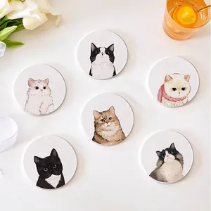 Customized Printed Absorbent Diatomite Cup Coaster Manufacturer thumbnail-2