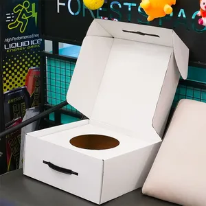White Luxury Packaging for Premium Products Custom Rigid Handle Box With Foam Insert thumbnail-3